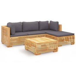 5-cz. zestaw wypoczynkowy do ogrodu, poduszki, drewno tekowe Lumarko!