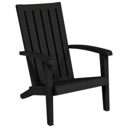 Krzesło ogrodowe Adirondack, czarne, polipropylen Lumarko!