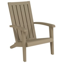 Krzesło ogrodowe Adirondack, jasnobrązowe, polipropylen Lumarko!