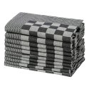 VidaXL Ręczniki kuchenne, 20 szt., czarno-białe, 50x70 cm, bawełna