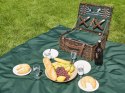 Kosz piknikowy z wikliny dla 4 osób brązowy ECLAIR Lumarko!