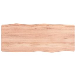 Blat do biurka, jasnobrązowy, 100x40x6 cm, lite drewno dębowe Lumarko!