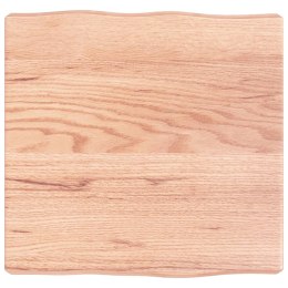 VidaXL Blat do biurka, jasnobrązowy, 40x40x6 cm, lite drewno dębowe