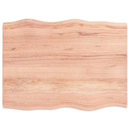 Blat do biurka, jasnobrązowy, 80x60x4 cm, lite drewno dębowe Lumarko!