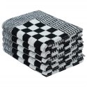 VidaXL Zestaw 50 ręczników, czarno-biały, bawełna