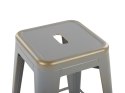 Zestaw 2 stołków barowych metalowych 60 cm srebrno-złoty CABRILLO Lumarko!