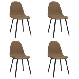 Krzesła stołowe, 4 szt., 45x54,5x87 cm, ciemnobrązowe, ekoskóra Lumarko!