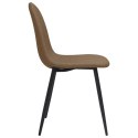 VidaXL Krzesła stołowe, 4 szt., 45x54,5x87 cm, ciemnobrązowe, ekoskóra