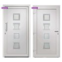 Drzwi wejściowe zewnętrzne, białe, 108 x 208 cm Lumarko!