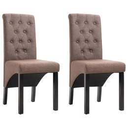 Krzesła stołowe, 2 szt., brązowe, obite tkaniną Lumarko!