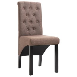 Krzesła stołowe, 2 szt., brązowe, obite tkaniną Lumarko!