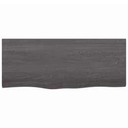 Półka, ciemnoszara, 100x40x6 cm, wykończone lite drewno dębowe Lumarko!