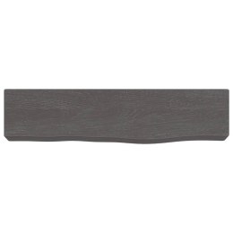 Półka, ciemnoszara, 40x10x6 cm, wykończone lite drewno dębowe Lumarko!