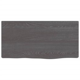 Półka, ciemnoszara, 40x20x4 cm, wykończone lite drewno dębowe Lumarko!