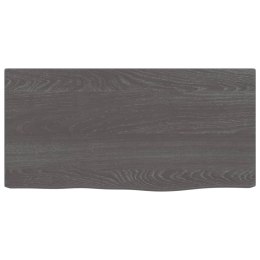 Półka, ciemnoszara, 40x20x6 cm, wykończone lite drewno dębowe Lumarko!