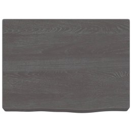 Półka, ciemnoszara, 40x30x6 cm, wykończone lite drewno dębowe Lumarko!