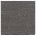 Półka, ciemnoszara, 40x40x4 cm, wykończone lite drewno dębowe