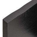 Półka, ciemnoszara, 40x50x4 cm, wykończone lite drewno dębowe