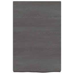 Półka, ciemnoszara, 40x60x6 cm, wykończone lite drewno dębowe Lumarko!