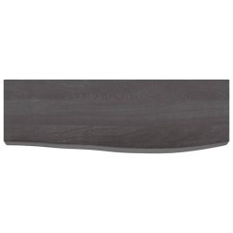 Półka, ciemnoszara, 60x20x6 cm, wykończone lite drewno dębowe Lumarko!
