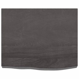 Półka, ciemnoszara, 60x50x6 cm, wykończone lite drewno dębowe Lumarko!