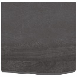 Półka, ciemnoszara, 60x60x4 cm, wykończone lite drewno dębowe Lumarko!