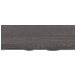 Półka, ciemnoszara, 80x30x6 cm, wykończone lite drewno dębowe Lumarko!