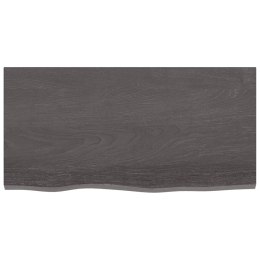 Półka, ciemnoszara, 80x40x2 cm, wykończone lite drewno dębowe Lumarko!