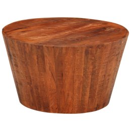Stolik kawowy, Ø 52x30 cm, surowe lite drewno mango Lumarko!