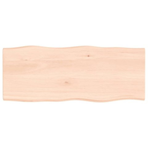 Blat biurka, 100x40x2 cm, surowe drewno dębowe Lumarko!