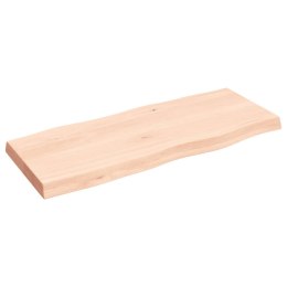Blat biurka, 100x40x6 cm, surowe drewno dębowe Lumarko!