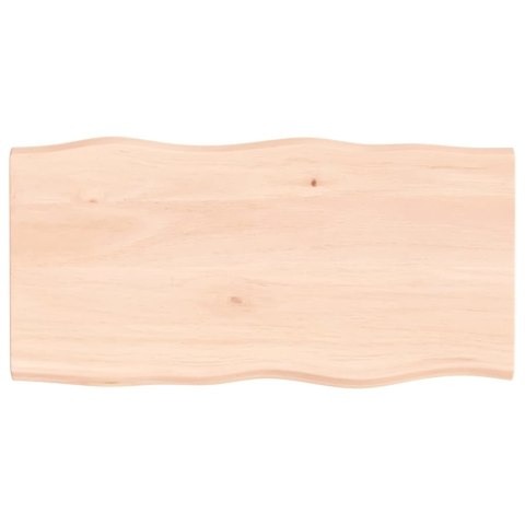 Blat biurka, 100x50x2 cm, surowe drewno dębowe Lumarko!