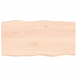 Blat biurka, 100x50x6 cm, surowe drewno dębowe Lumarko!