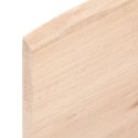 Blat biurka, 100x60x2 cm, surowe drewno dębowe