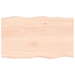 Blat biurka, 100x60x4 cm, surowe drewno dębowe Lumarko!