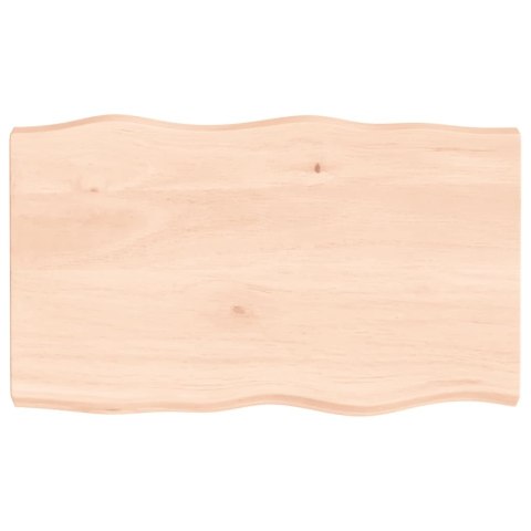 Blat biurka, 100x60x6 cm, surowe drewno dębowe Lumarko!