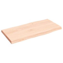 Blat biurka, 80x40x4 cm, surowe drewno dębowe Lumarko!