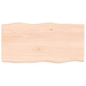 Blat biurka, 80x40x6 cm, surowe drewno dębowe