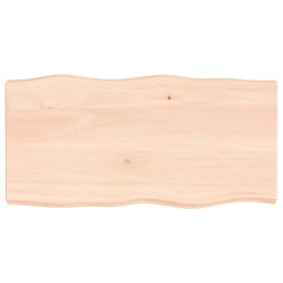 Blat biurka, 80x40x6 cm, surowe drewno dębowe Lumarko!