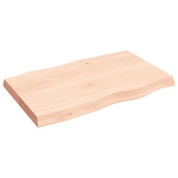 Blat biurka, 80x50x6 cm, surowe drewno dębowe Lumarko!