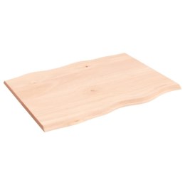 Blat biurka, 80x60x2 cm, surowe drewno dębowe Lumarko!