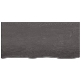 Półka, ciemnoszara, 100x50x2 cm, wykończone lite drewno dębowe Lumarko!