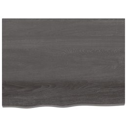 Półka, ciemnoszara, 80x60x4 cm, wykończone lite drewno dębowe Lumarko!