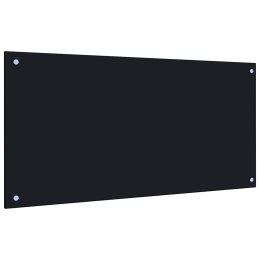 VidaXL Panel ochronny do kuchni, czarny, 100x50 cm, szkło hartowane