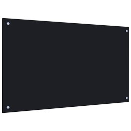 VidaXL Panel ochronny do kuchni, czarny, 100x60 cm, szkło hartowane
