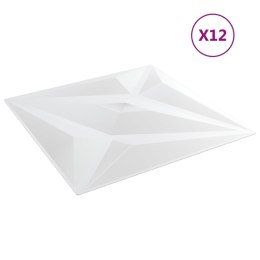 Panele ścienne, 12 szt., białe, 50x50 cm, EPS, 3 m², gwiazda Lumarko!