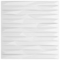 VidaXL Panele ścienne, 12 szt., białe, 50x50 cm, EPS, 3 m², kamień
