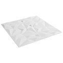 VidaXL Panele ścienne, 24 szt., białe, 50x50 cm, EPS, 6 m², ametyst