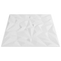 VidaXL Panele ścienne, 24 szt., białe, 50x50 cm, EPS, 6 m², ametyst