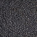 VidaXL Ręcznie wykonany dywan z juty, okrągły, 120 cm, ciemnoszary